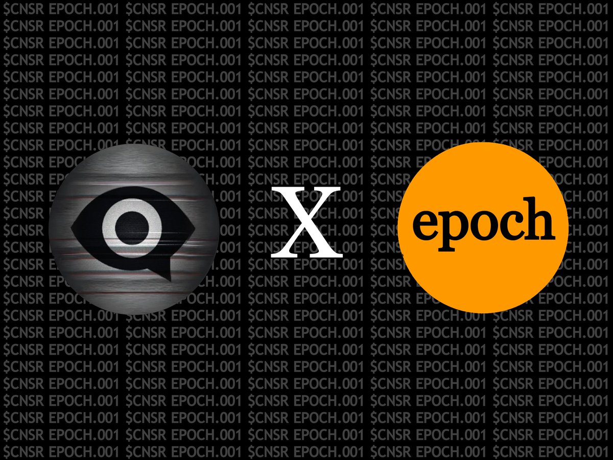 epoch.001 🤝 $CNSR

Allocations raffled for holders in our Discord! 

+1 Lucky winner who Like, RT &amp; Follow @epoch001_ and @CNSR_btc will get an allocation too! 🎁