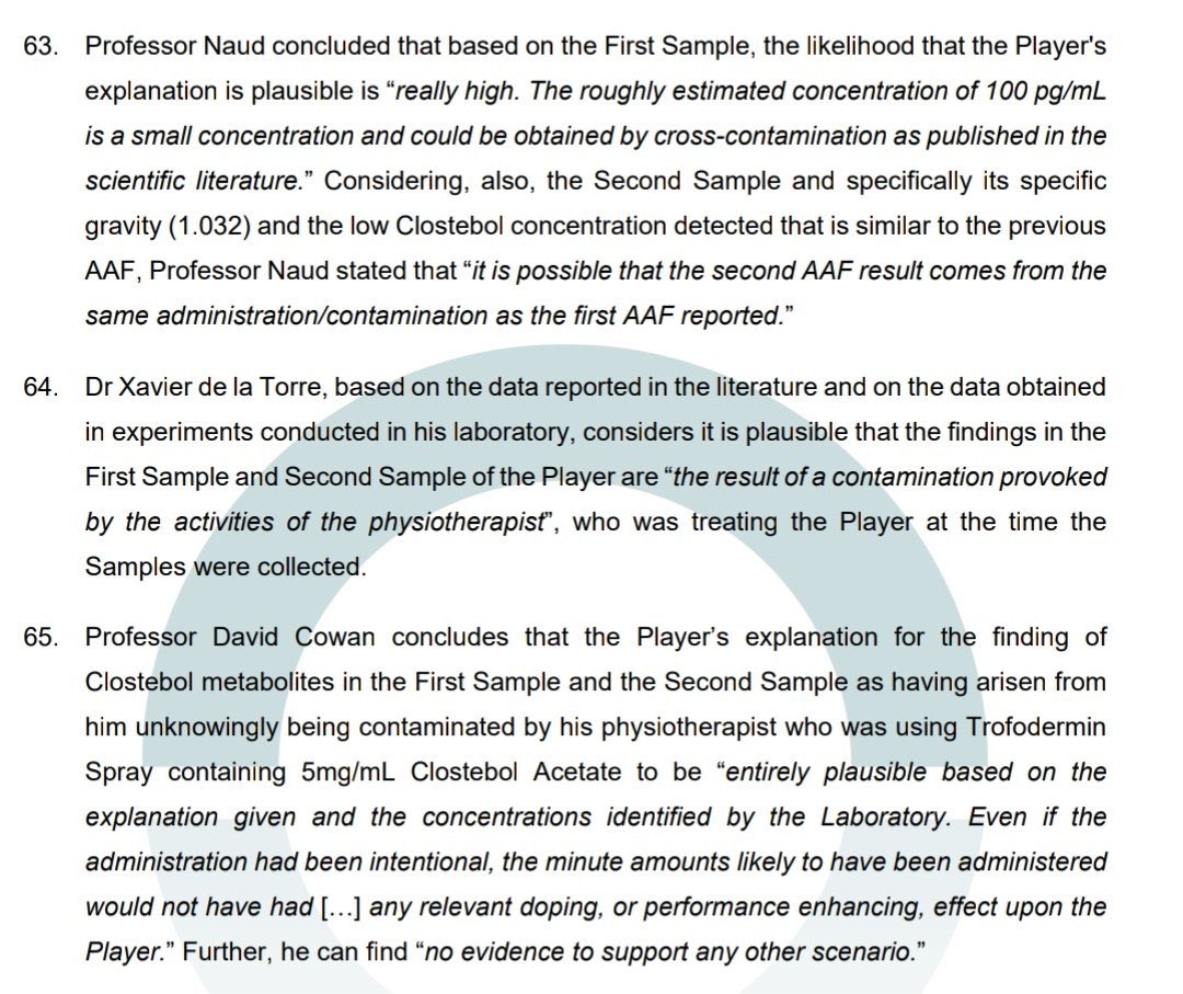 TheTennisLetter's tweet image. People are entitled to feel however they want about Jannik Sinner being cleared for those two positive tests. 

But what should not be ignored are the facts of the case. 

1. There was less than a BILLIONTH OF A GRAM of the Clostebol found in both of his tests.

2. That amount…