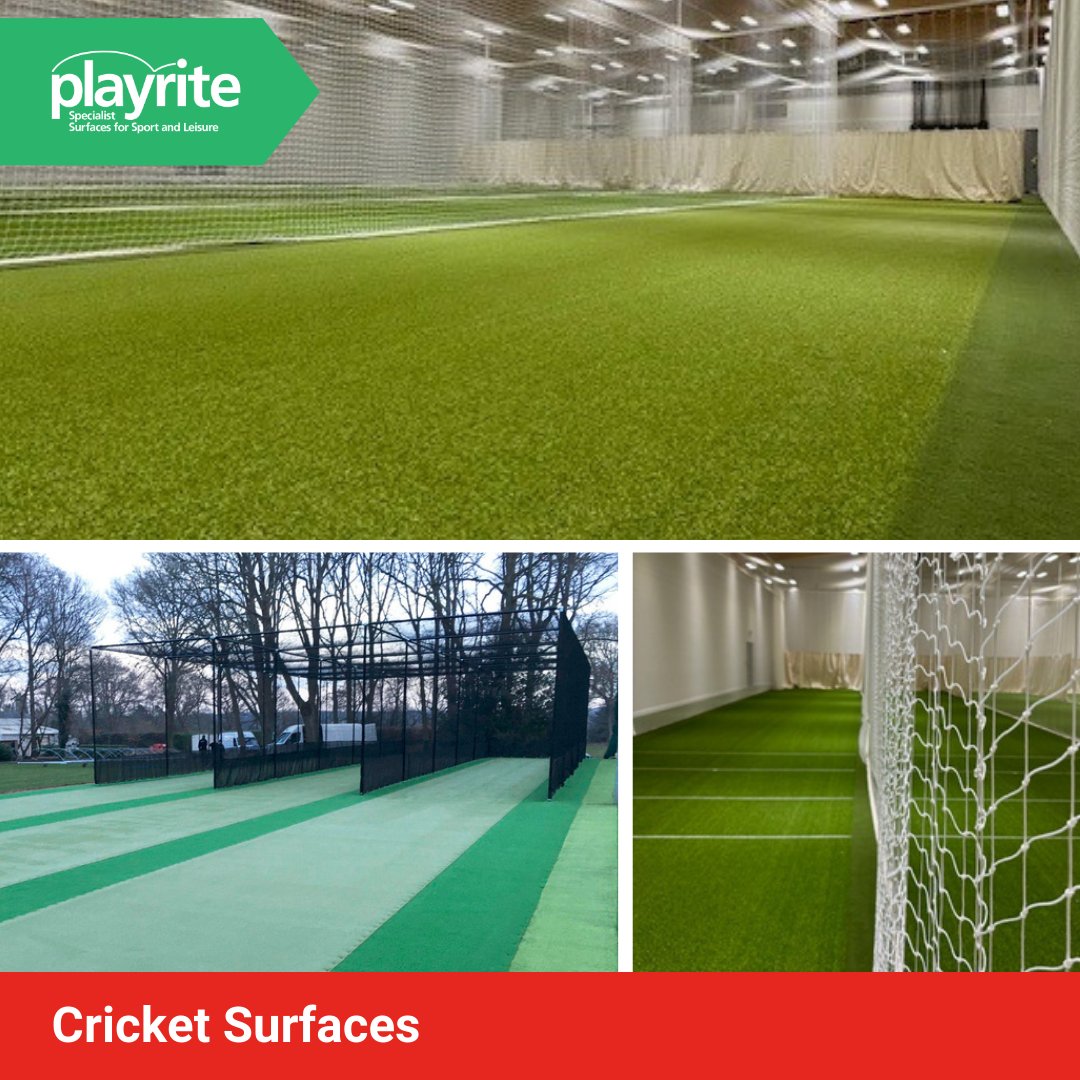 At Playrite, we're excited to offer top-tier #cricketsurfaces that will have you batting &amp; bowling all year round. Whether you're gearing up for #Olympics2028, #T20 or just honing your skills, our surfaces provide exceptional playability &amp; durability. 
bit.ly/3XqS38z