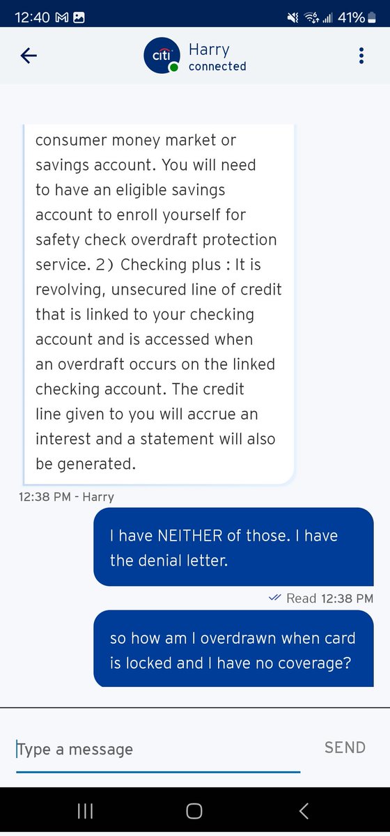 shannonharamia's tweet photo. @Citibank MAKE IT MAKE SENSE!! MY CARD IS LOCKED AND I HAVE DENIAL LETTER OF OVERDRAFT PROTECTION! https://t.co/ha01zGamZJ