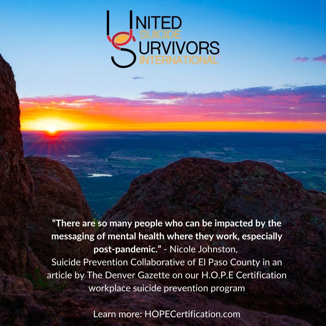 United Survivors (@unitesurvivors) on Twitter photo "The COVID-19 pandemic shook up a lot of things, but as the pieces have settled, some of the negative repercussions have realigned to be positive influences," according to <a href="/DenverGazette/">The Denver Gazette</a>, gazette.com/business/color… (about our
<a href="/WorkSuicidePrev/">Workplace Suicide Prevention</a> programs). #WorkplaceSuicidePrevention "The COVID-19 pandemic shook up a lot of things, but as the pieces have settled, some of the negative repercussions have realigned to be positive influences," according to <a href="/DenverGazette/">The Denver Gazette</a>, gazette.com/business/color… (about our
<a href="/WorkSuicidePrev/">Workplace Suicide Prevention</a> programs). #WorkplaceSuicidePrevention