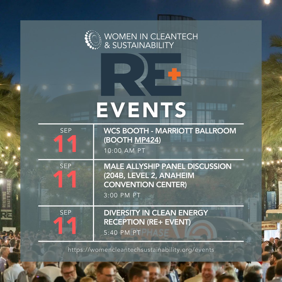 Attending #REPlus2024 in Anaheim? Join us on Sept 10-11 for networking, happy hour, insightful talks, and fun!
 Visit us at Booth MP 424. Together, we’re driving sustainability forward! 🌱Learn more: bit.ly/3YIpOWx
#Cleantech #Sustainability #Networking