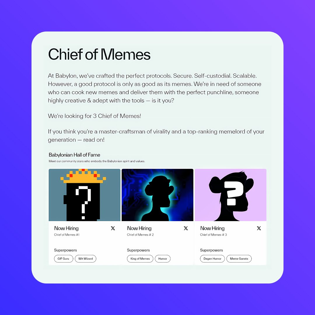 Web3 fam, what's the wildest job title you've come across in Web3? 💼