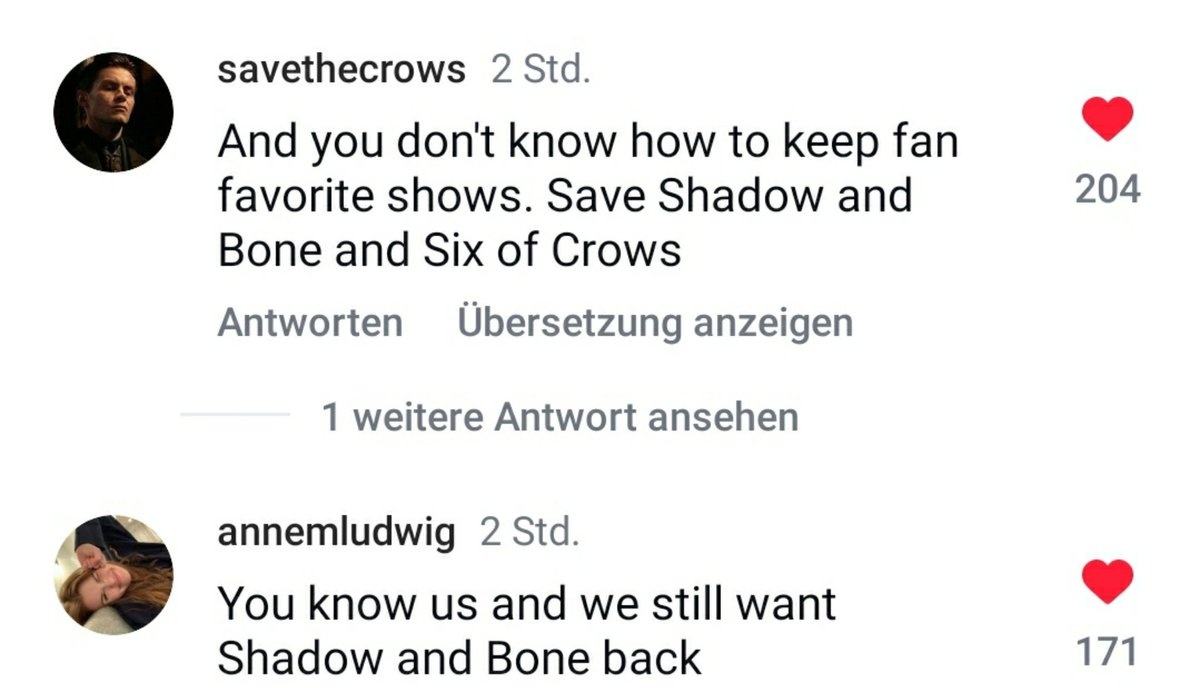 socandsab_annie's tweet photo. Hey @netflix @NetflixGeeked Shadow and Bone comments get more likes than comments talking about the shows your promoting with your posts. 9 MONTHS AFTER YOU ACCIDENTALLY CANCELED THE SHOW
#SaveShadowAndBone #SixOfCrowsSpinoff #HappyBirthdayBen https://t.co/iHI56lLQyj