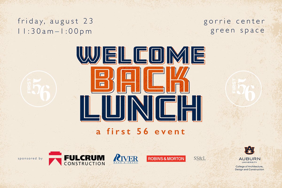 Auburn University CADC (@au_cadc) on Twitter photo CADC is excited to begin a brand new school year! ☀️ 
Join us for our annual Welcome Back Lunch this Friday, August 23 from 11:30 a.m.–1:00 p.m. at the Gorrie Center Greenspace. CADC is excited to begin a brand new school year! ☀️ 
Join us for our annual Welcome Back Lunch this Friday, August 23 from 11:30 a.m.–1:00 p.m. at the Gorrie Center Greenspace.