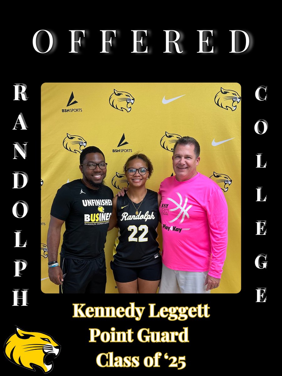 KennedyLeggett2's tweet photo. After a great visit and a wonderful conversation, I am blessed to receive an official offer from Randolph College!!💛🖤 #GoWildcats #AGTG #LLDWILL https://t.co/1eYqnun8pB