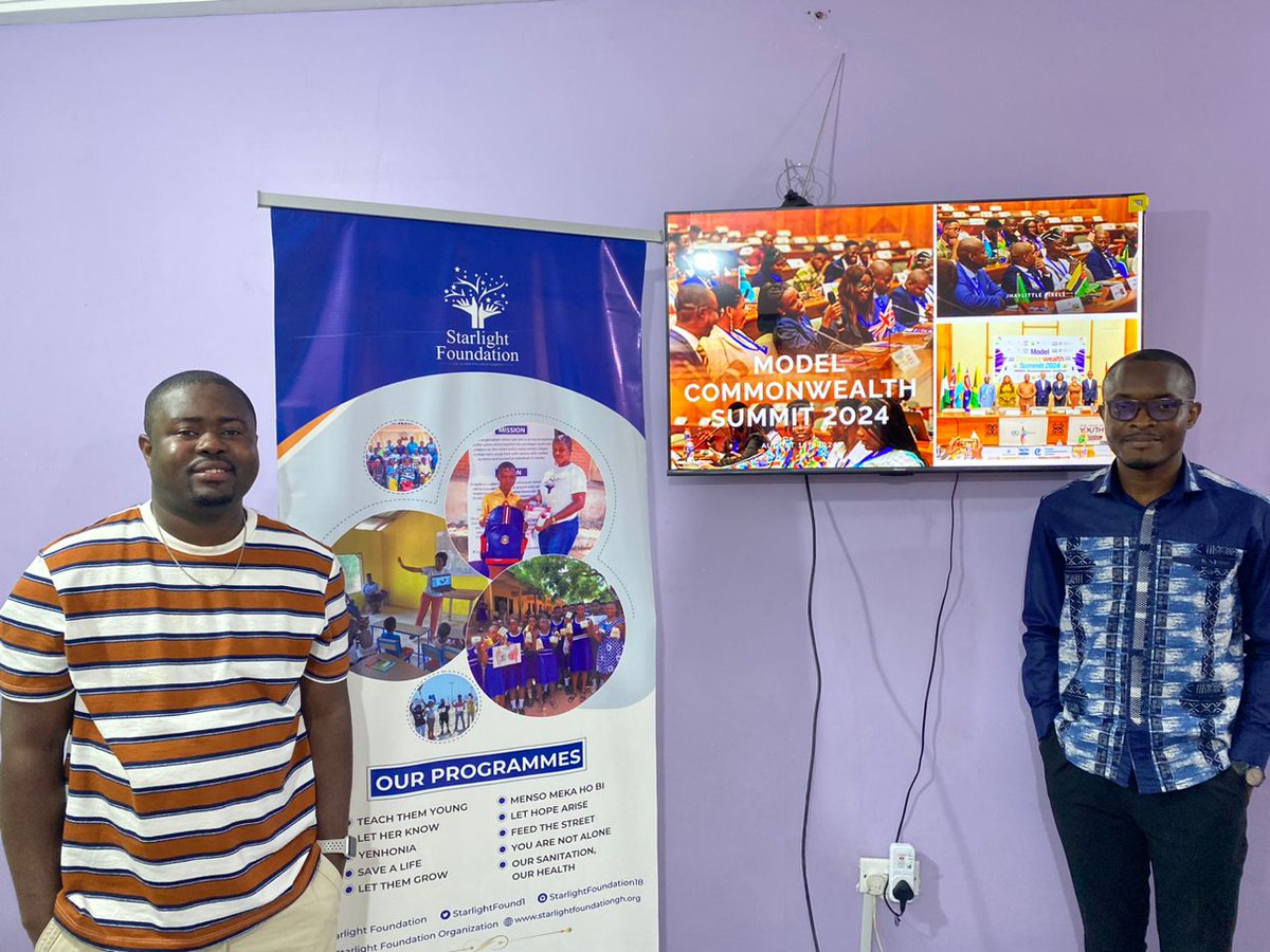 martin92unique's tweet photo. Following the successful organization of the Model Commonwealth Summit, I had the pleasure of meeting with Isaac Opoku of Starlight Foundation to discuss prospects and feedback for the next summit. 

#MCS2024
#CommonwealthYouth
#YearofYouth https://t.co/MXgHnxUEEv