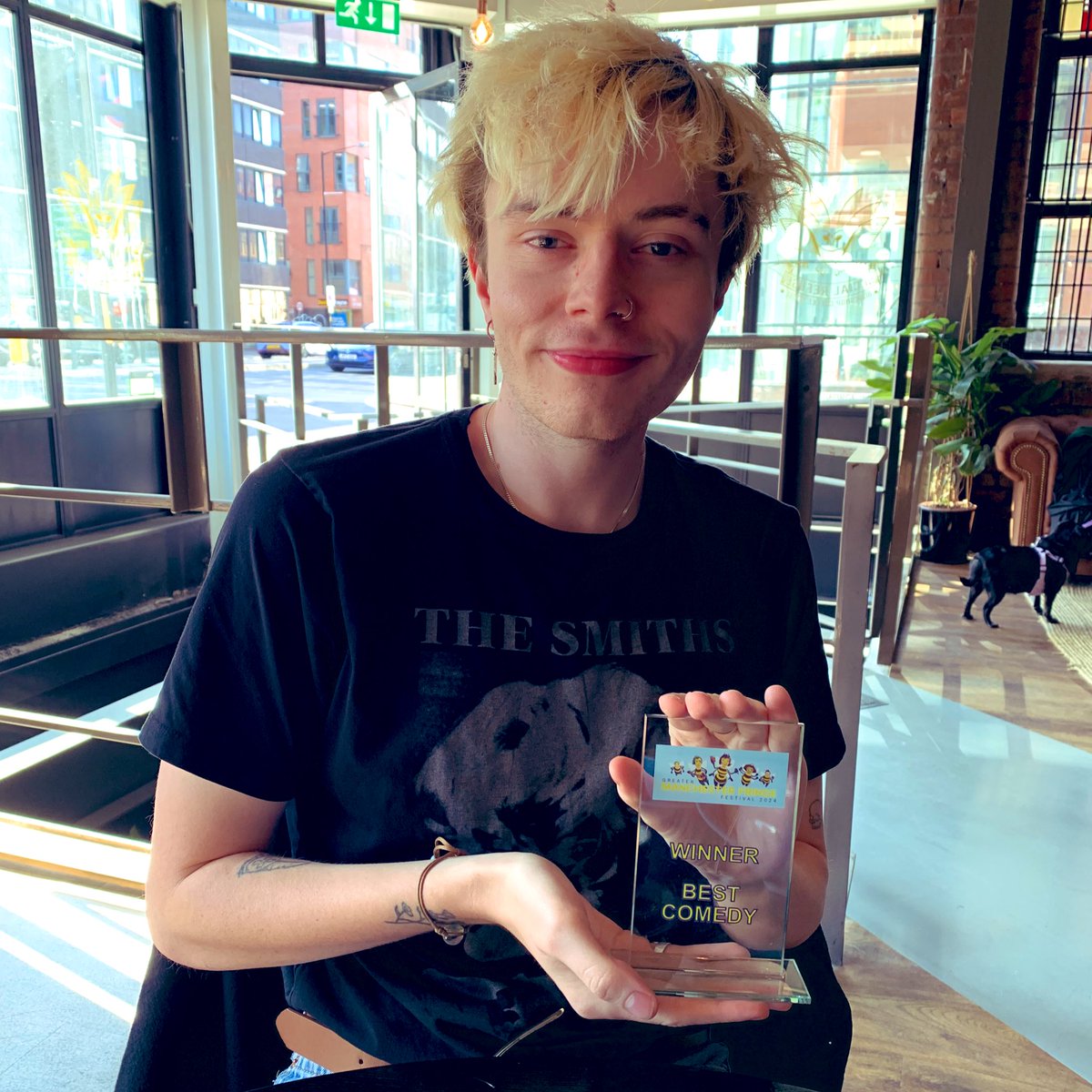 Qweerdog (@qweerdog) on Twitter photo Here’s the beaming face of Natter writer and performer, Joe Henry-Evans, as he finally gets his hands on our fancy <a href="/GMFringe/">Greater Manchester Fringe</a> Best Comedy Award today! 🏆 Congrats <a href="/urpersonaljosus/">joe henry-evans</a> 🧡 Here’s the beaming face of Natter writer and performer, Joe Henry-Evans, as he finally gets his hands on our fancy <a href="/GMFringe/">Greater Manchester Fringe</a> Best Comedy Award today! 🏆 Congrats <a href="/urpersonaljosus/">joe henry-evans</a> 🧡