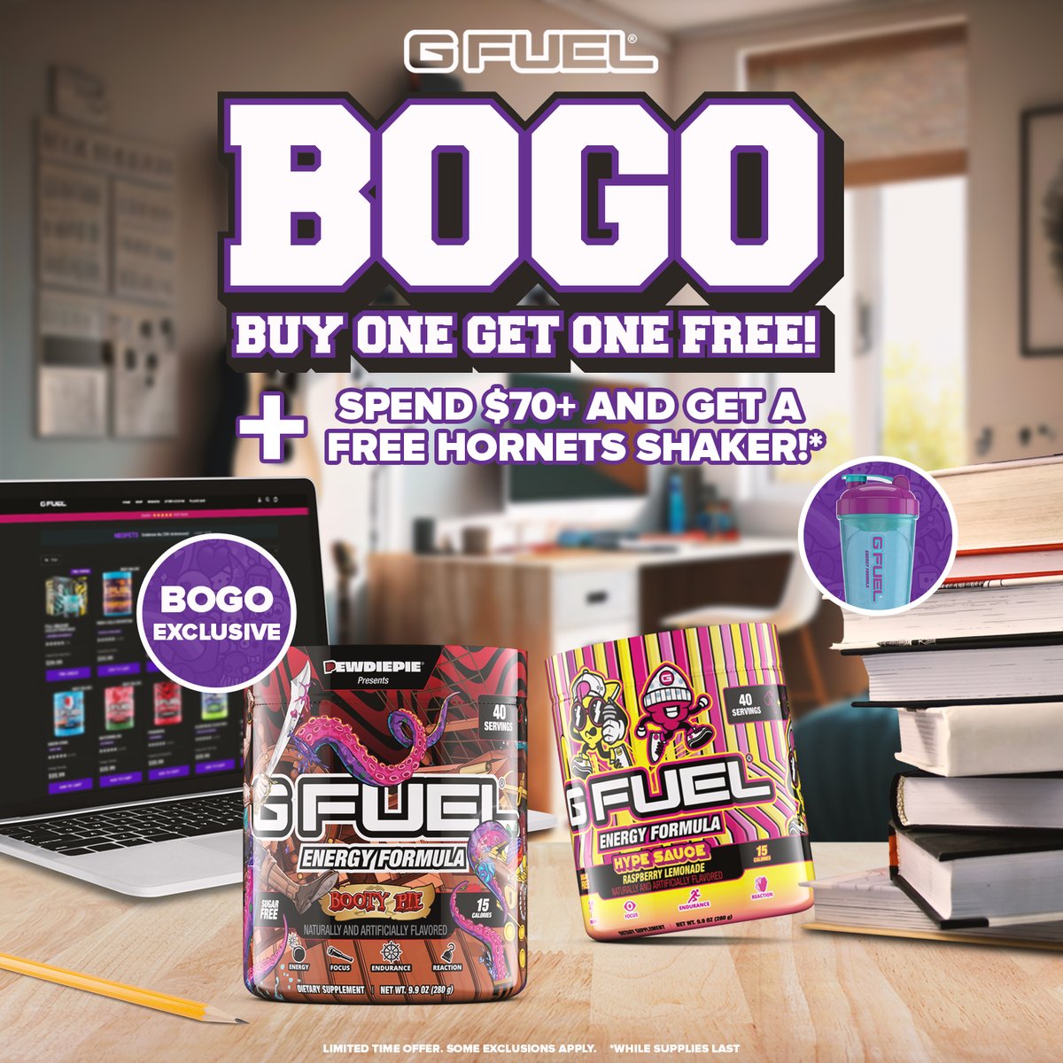 RegimentGG's tweet photo. Today is the @GFuelEnergy's Fuel for School BOGO Sale! 🔥 

✅ Buy one Tub, Get one Tub FREE!
✅ Mix n'Match your favorite flavors!

#TheREGIMENT | #GFUELBOGO https://t.co/tVbxdBSxZt