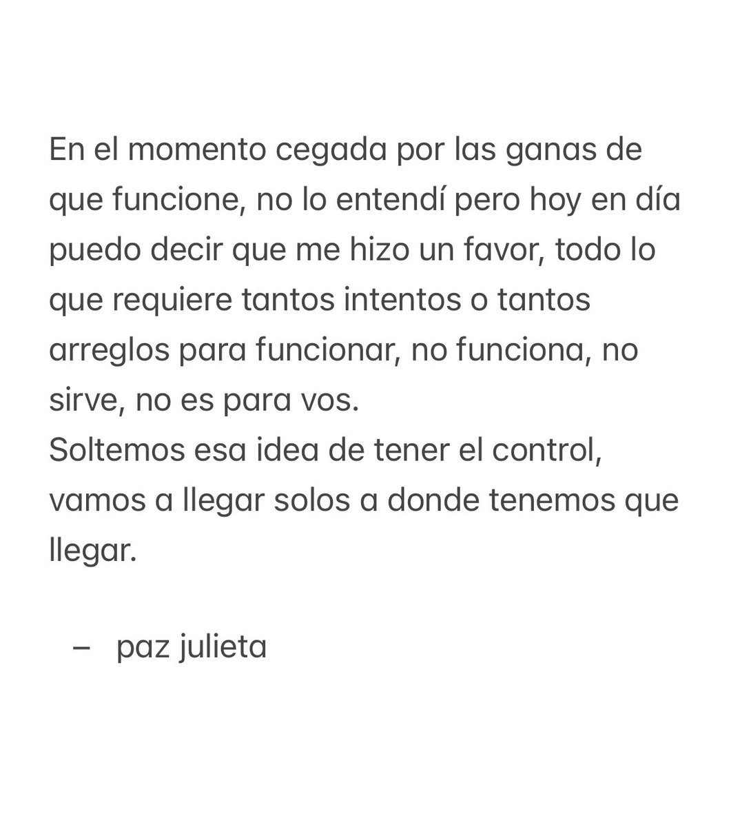 pazcitajulieta_'s tweet photo. “Que alivio dejar de insistir” https://t.co/OHE4NeCUNx