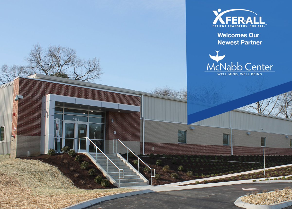 xferall's tweet photo. XERALL is proud to announce another Facility joining the XFERALL Patient Transfer Network. We're happy to welcome aboard The Mcnabb Center! https://t.co/3dlk1qWNGY