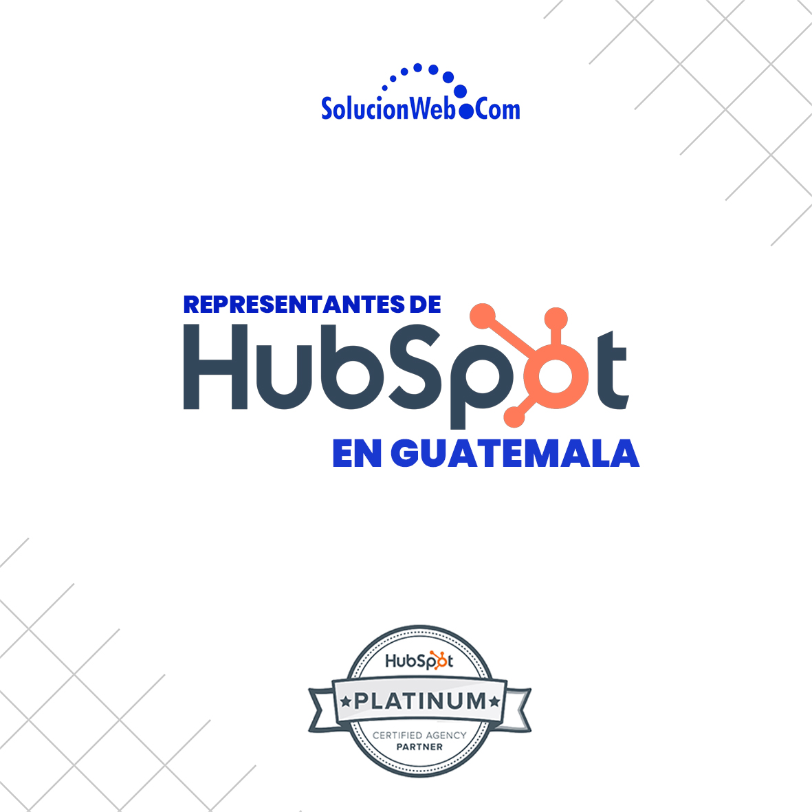 SolucionWebNew's tweet photo. Somos representantes de #Hubspot en Guatemala. 🤝
En Solución Web somos expertos en hacer crecer tu marca.

#WeGrow #WeGrowTogether #Guatemala #MarketingDigital #SolucionWeb https://t.co/6pcGodNWEp