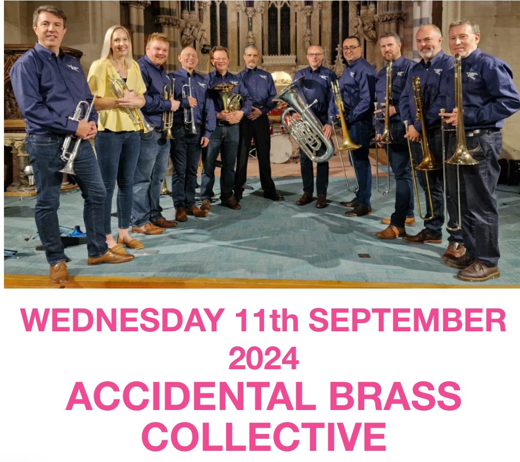 Accidental Brass Collective

We are excited to present this stunning group of leading brass players, many of whom are based in #Gloucestershire .

The programme includes music from JAMES BOND, MOZART, QUEEN &amp; more…so please do join us.

ticketsource.co.uk/music-at-stow

#festival #music