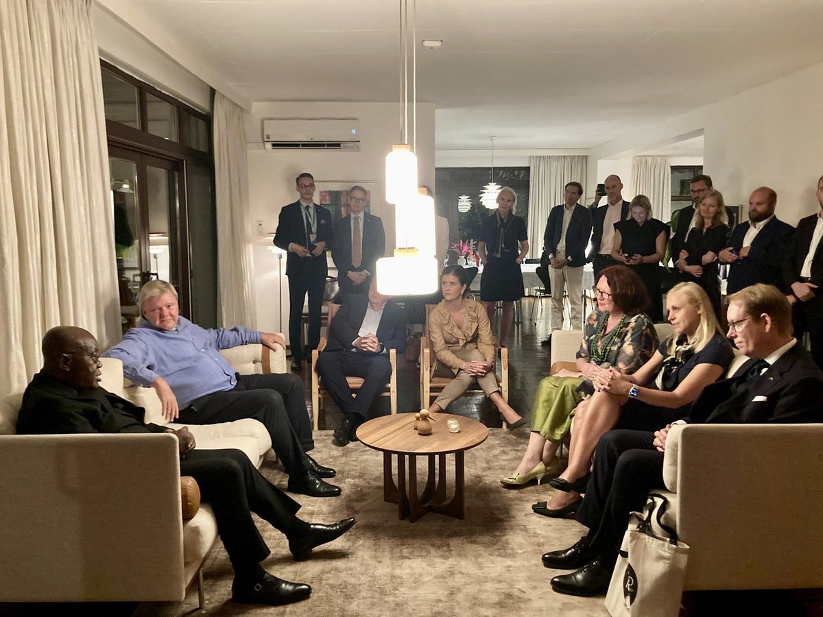 Last week we had the honour of hosting the visit of our Foreign Minister <a href="/elinavaltonen/">Elina Valtonen</a> to #Nigeria and #Ghana as part of the joint Nordic Foreign Ministers’ visit. The successful visit demonstrated the #Nordic cooperation at its highest. 🇳🇬🇬🇭🇫🇮 <a href="/Ulkoministerio/">MFA Finland 🇫🇮</a> <a href="/Finland_Nigeria/">Finland in Nigeria</a>