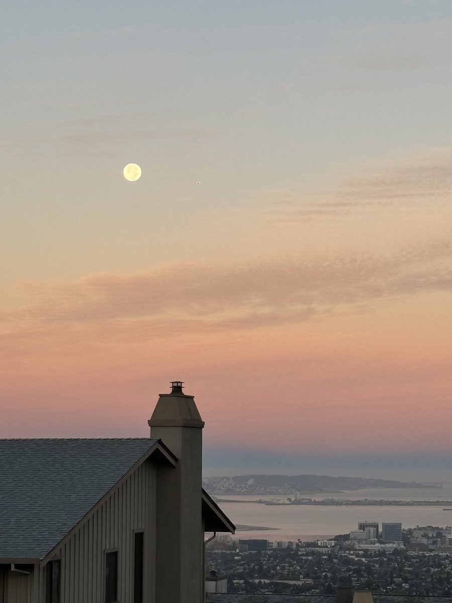 The moon was still pretty super this morning