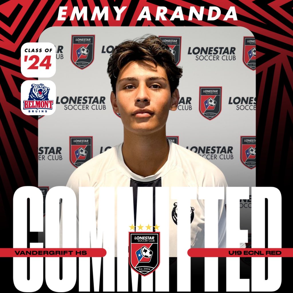 LonestarSC's tweet photo. Congratulations to Emmy Aranda on his commitment to Belmont University‼️ 

#KeepCommitting | #WeAreLonestar https://t.co/0nQb4ivb1l