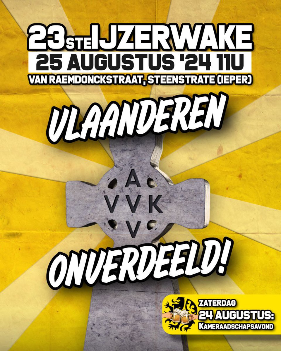 voorpost's tweet photo. Dit weekeinde is het zover!
De IJzerwake, een weekeinde vol identiteit, cultuur en tradities
Beleef het grootste nationalistisch treffen der Lage Landen!
#ijzerwake #kameraadschapsavond https://t.co/NKtU5euiIi