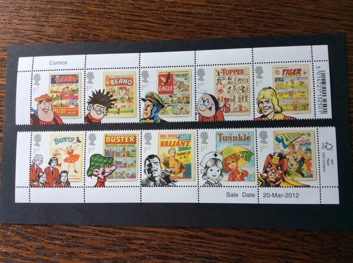SeivadStamps's tweet photo. 2012 Comics Stamp Set. #comics #comic #thedandy #thebeano #eagle #tiger #topper #bunty #buster #valiant #twinkle #2000ad #collectingstamps #stampcollecting #stampcollections #royalmail #royalmailstamps #stamps https://t.co/9FM90Ywcdc