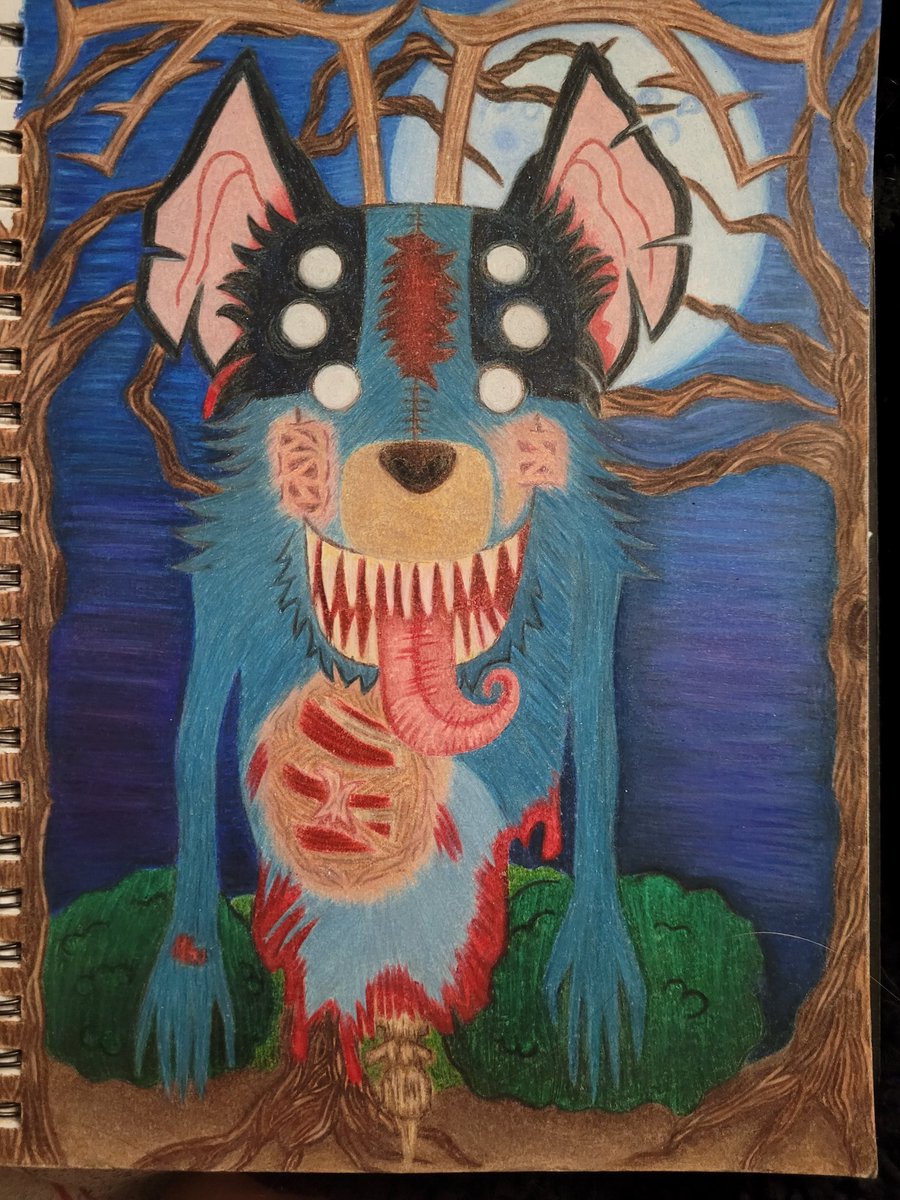 Creepy Bluey inspired monster mash up. 
<a href="/Disney/">Disney</a>
#bluey #creepyart #drawing #Disney