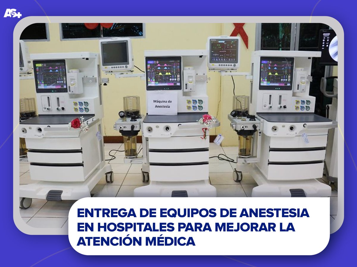 Las autoridades del <a href="/MinsaNicaragua/">Ministerio de Salud Nicaragua</a> distribuirán este martes 45 equipos de anestesia para el monitoreo de pacientes durante cirugías en diversas unidades de salud del país. Este esfuerzo busca fortalecer la atención médica.

#4519LaPatriaLaRevolución