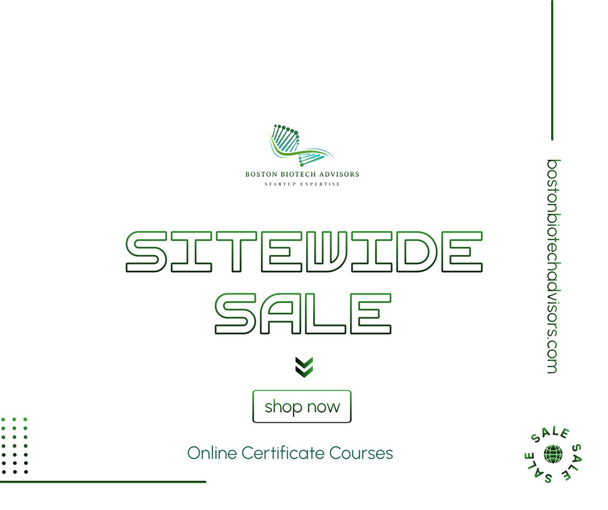 BostonBiotech's tweet image. CYBERMONDAY is coming!!! Sitewide sales are here for all biotechnology business courses at bostonbiotechadvisors.com for a limited time only!
