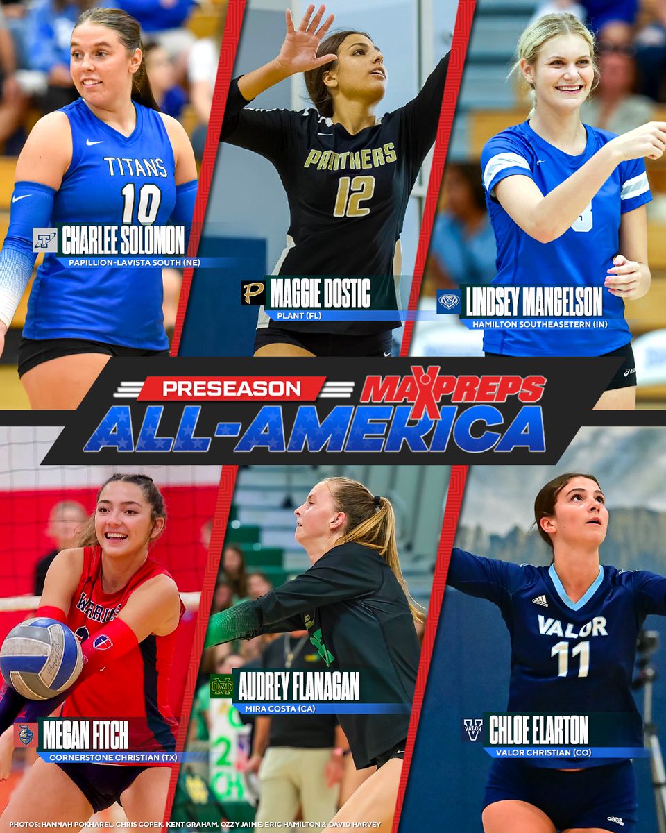 Macaria Spears, Audrey Flanagan, Lindsey Mangelson and Logan Parks headline Preseason MaxPreps All-America Team 🔥🏐
￼
Full story ⬇️
maxpreps.com/news/article.a…