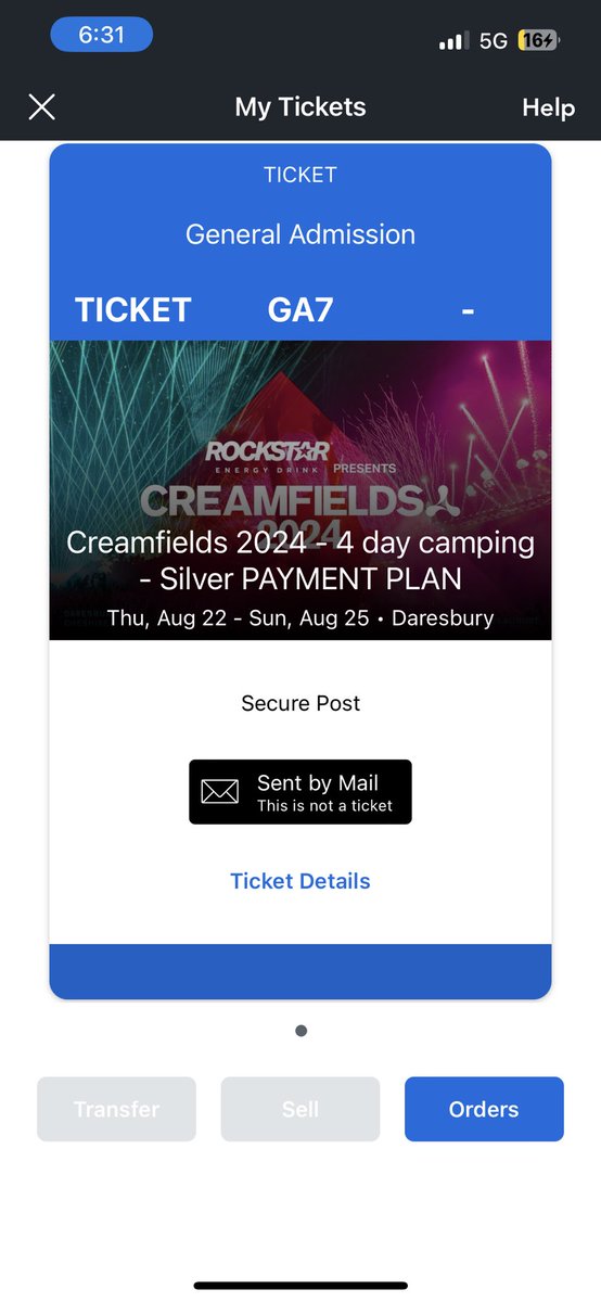 charl1shep's tweet photo. Creamfields 4 day camping silver for sale @Creamfields https://t.co/xRZVKkYKXc