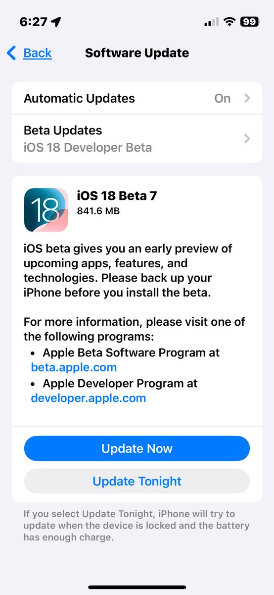 ChrisCTuk's tweet photo. #ios18 #beta7 #ios18beta7 https://t.co/bHs7avmfoC