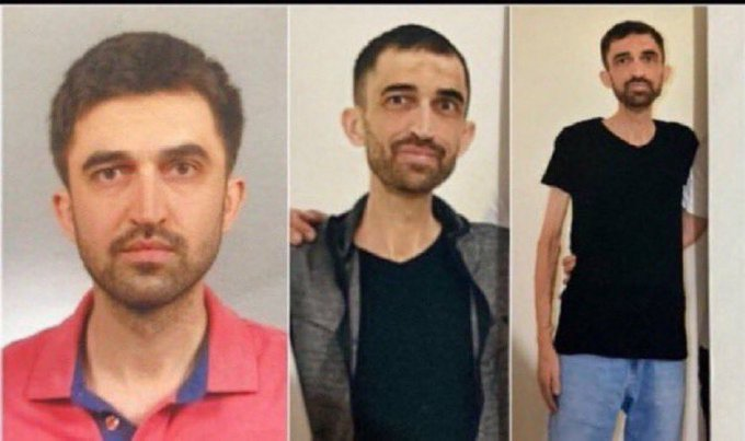 Unutulan Masumlar Platformu (@masumlaravuslat) on Twitter photo KHK'lı zabıt kâtibi Mehmet Parlak, 10 yıldır annesinden nakledilen tek böbrekle yaşıyor ve bu böbrek de %30 çalışıyor. Cezaevi koşulları ve yetersiz tedavi nedeniyle 40 kiloya kadar düşen Parlak'ın hayati tehlikesi var. <a href="/albayrak_kemal/">Kemal Albayrak</a>
SuçlularSerbest Masumlarİçerde KHK'lı zabıt kâtibi Mehmet Parlak, 10 yıldır annesinden nakledilen tek böbrekle yaşıyor ve bu böbrek de %30 çalışıyor. Cezaevi koşulları ve yetersiz tedavi nedeniyle 40 kiloya kadar düşen Parlak'ın hayati tehlikesi var. <a href="/albayrak_kemal/">Kemal Albayrak</a>
SuçlularSerbest Masumlarİçerde