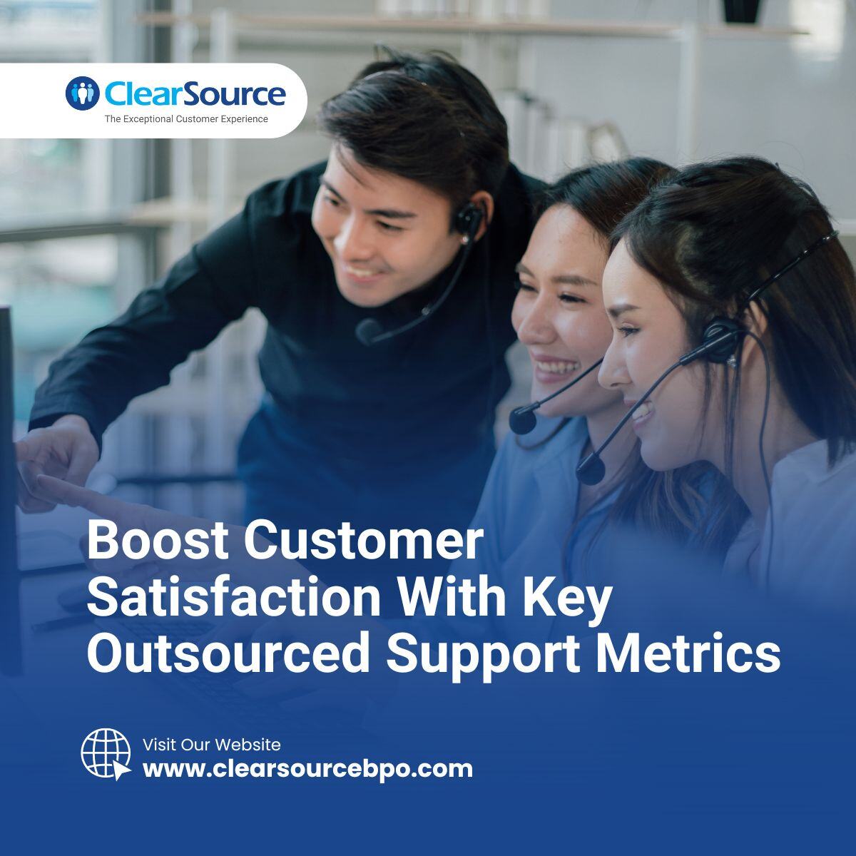 ClearSourceBPO's tweet image. Leveraging outsourced customer support KPIs ensures quick response times, efficient issue resolution, and high customer satisfaction. Partner with us to elevate your customer service! Discover more hubs.li/Q02Ld6xV0 #Ecommerce #MLM #OutsourcingMetrics #EcommerceOutsourcing