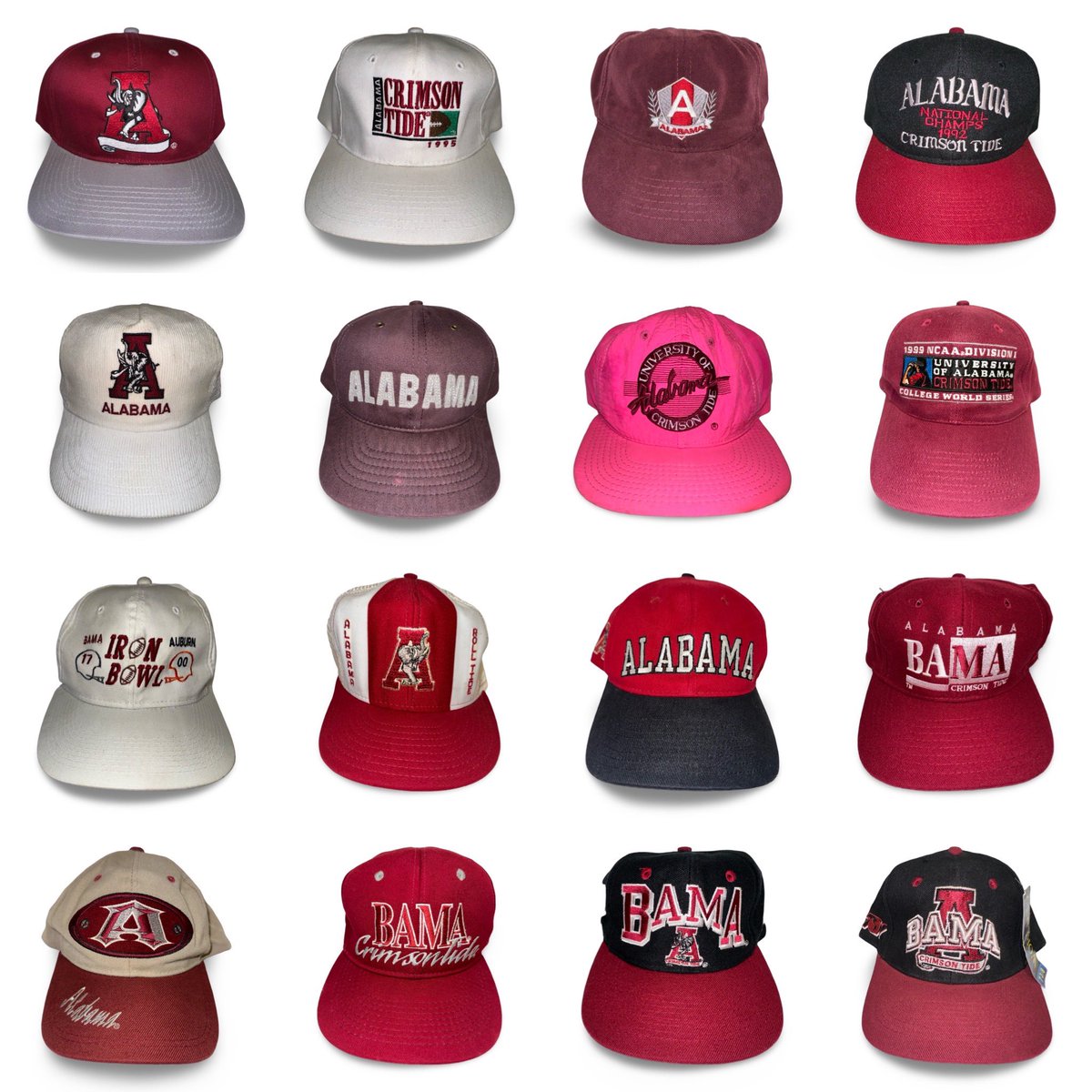 Alabamavtg's tweet photo. 60+ vintage bama hats. This Friday at 11 AM cst. https://t.co/lgnf6M6zHn https://t.co/XiCp6L0xzd