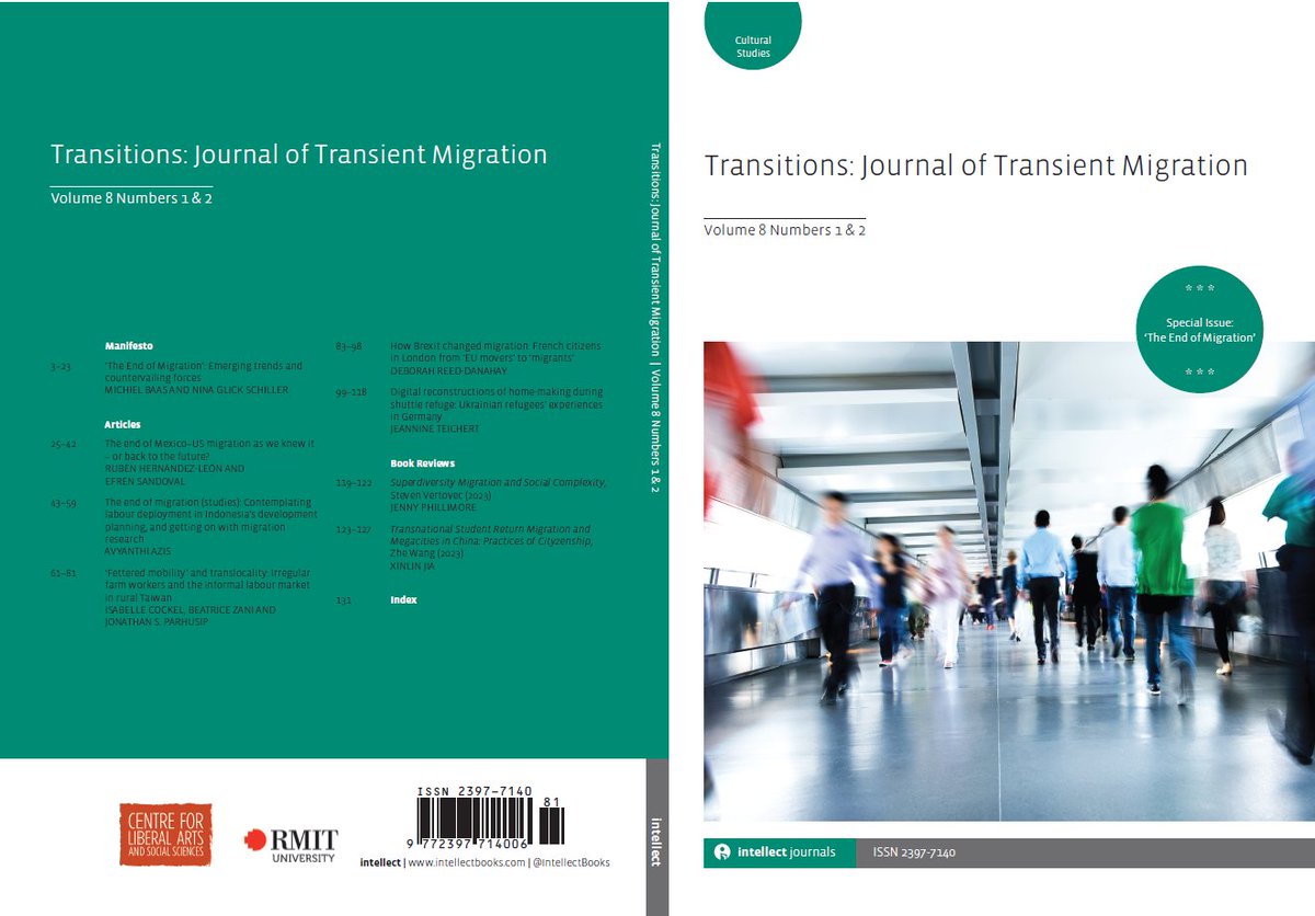 IntellectBooks's tweet photo. Transitions: Journal of Transient Migration 8.1-2 is out now!

‘The End of Migration’

Including ‘Digital reconstructions of home-making during shuttle refuge: Ukrainian refugees’ experiences in Germany’ by @jean_teichert
@catgomes10 @michielbaas123

https://t.co/SJA3hSAtaS https://t.co/YBTRfbF7KK