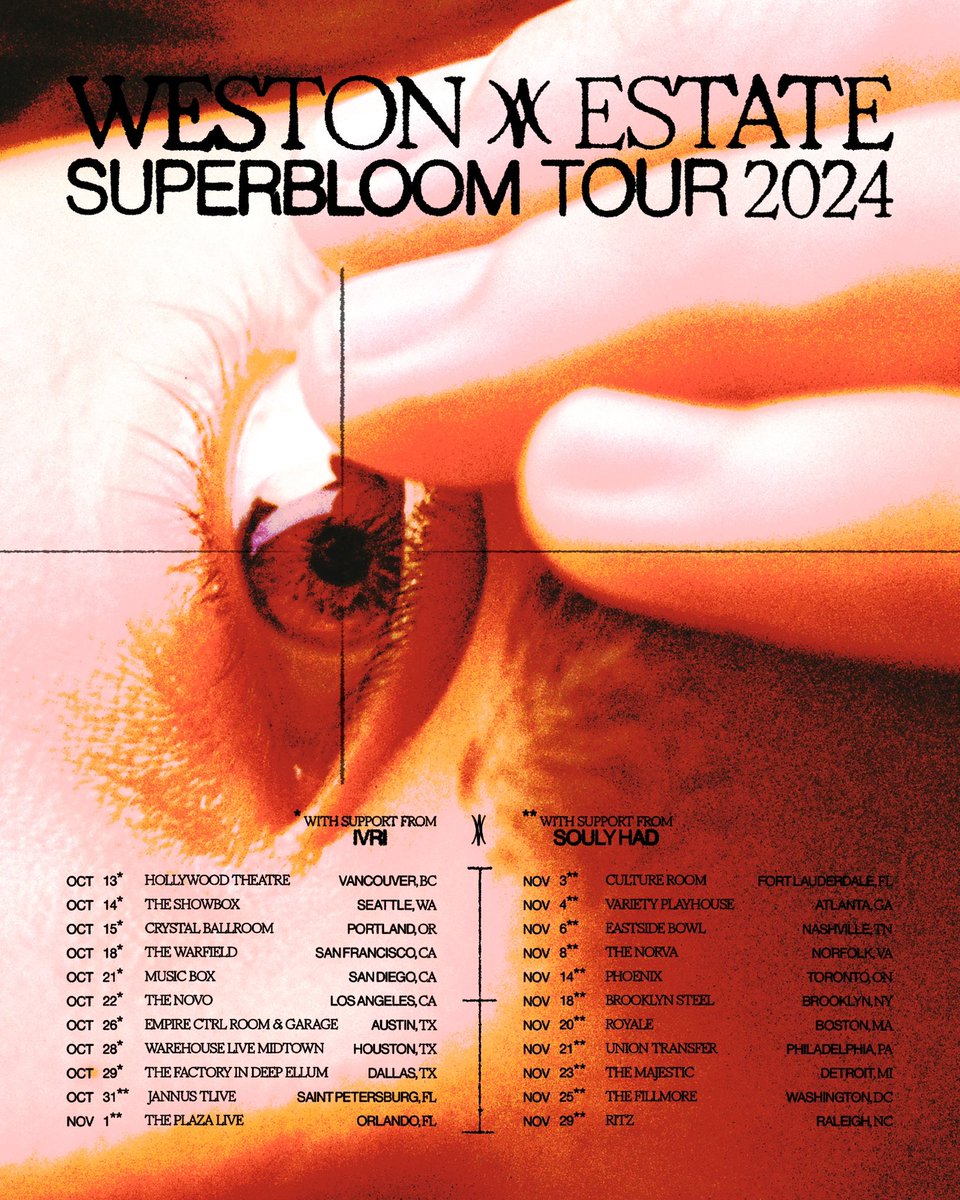 so excited to be joining <a href="/WestonEstate/">Weston Estate</a> on tour this fall, ill be alongside my friend and guitarist <a href="/TKtheArchitect/">Zach TK Zanghi</a> <3