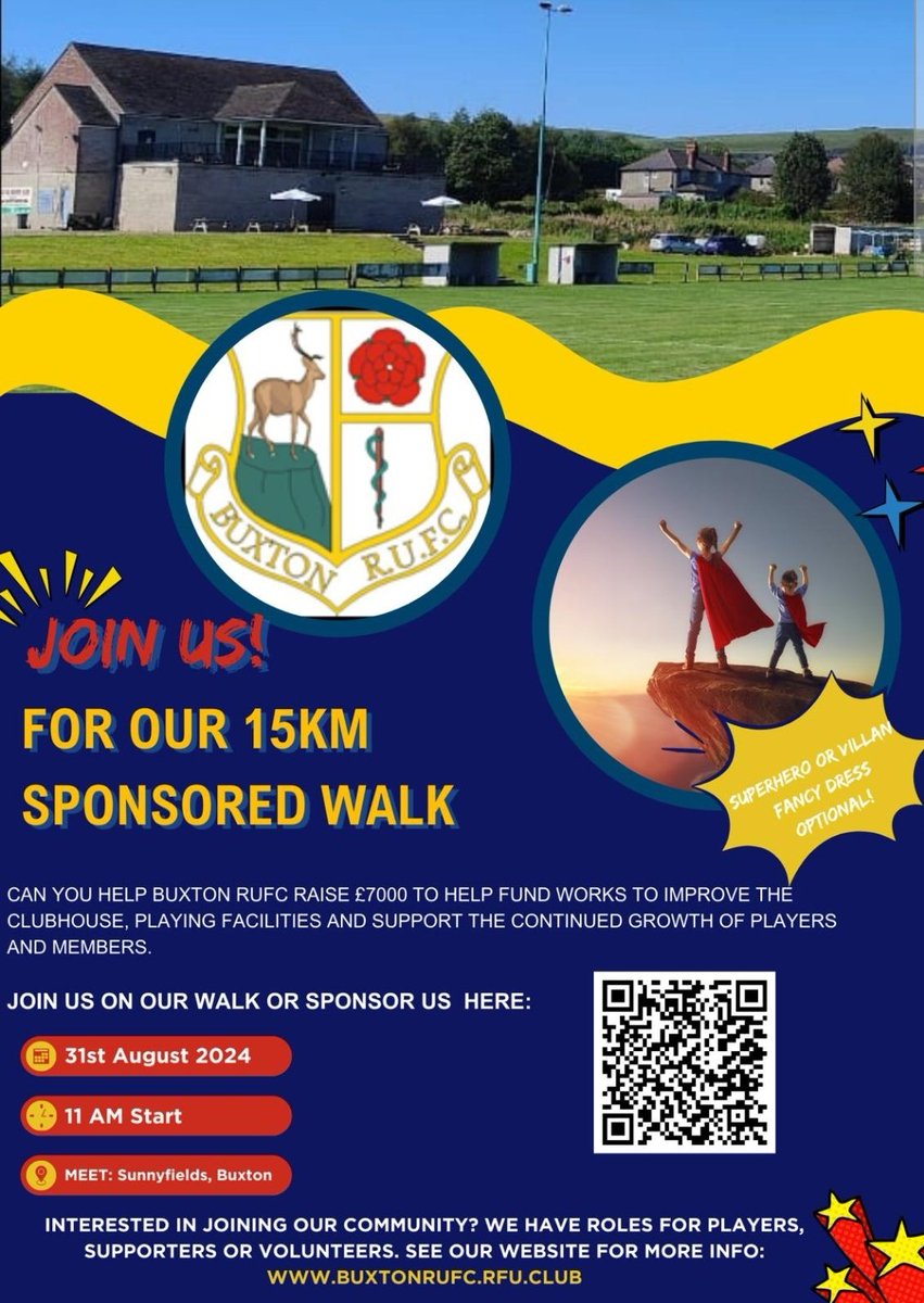 Rugby fans please donate a few quid so we can keep making improvements and grow the next generation of talent
#DonateOrShare #Rugby #agegrade #talent #sport #PeakDistrict #Buxton #KeeponMoving