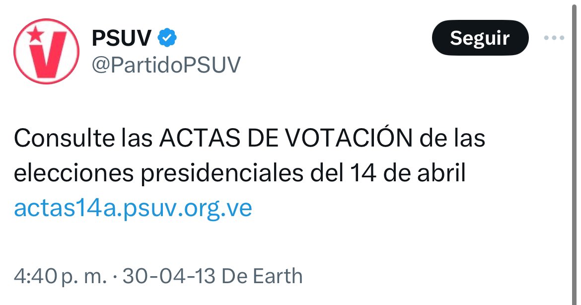 gustavoalonsoj's tweet photo. Fiscal @TarekWiliamSaab cuando el PSUV publicó las actas de votación en su página web, ¿no fue delito? Es que no me acuerdo. https://t.co/KDn7oiN00o