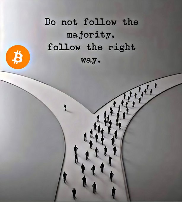JessicaJun19076's tweet photo. Do not follow the majority.  
Follow the right way. #Bitcoin https://t.co/7fHWazehrJ