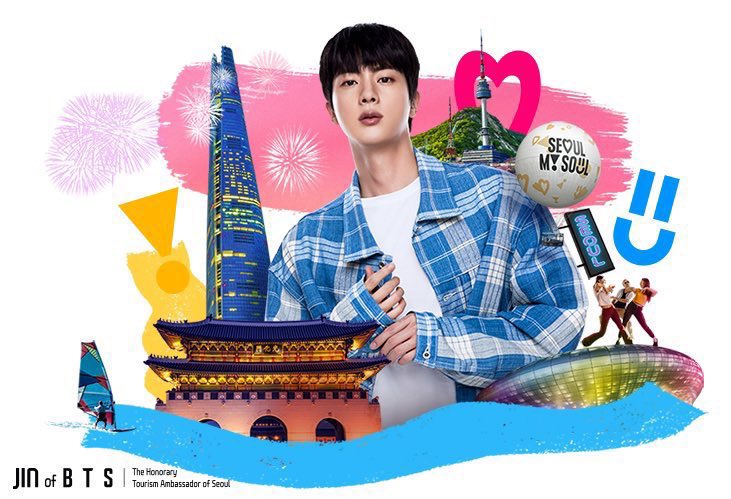 UniversBTS_'s tweet photo. [📰] Jin se tornou oficialmente o Embaixador Honorário do Turismo de Seul! 🇰🇷✨

Parabéns, Jin 💜👏🏻

Seoul Honorary Tourism Ambassador Jin
PRIDE OF KOREA JIN
#Seokjin_Seoul_Ambassador
#JinxVisitSeoul

🐹 @BTS_twt https://t.co/2csaRf17GU