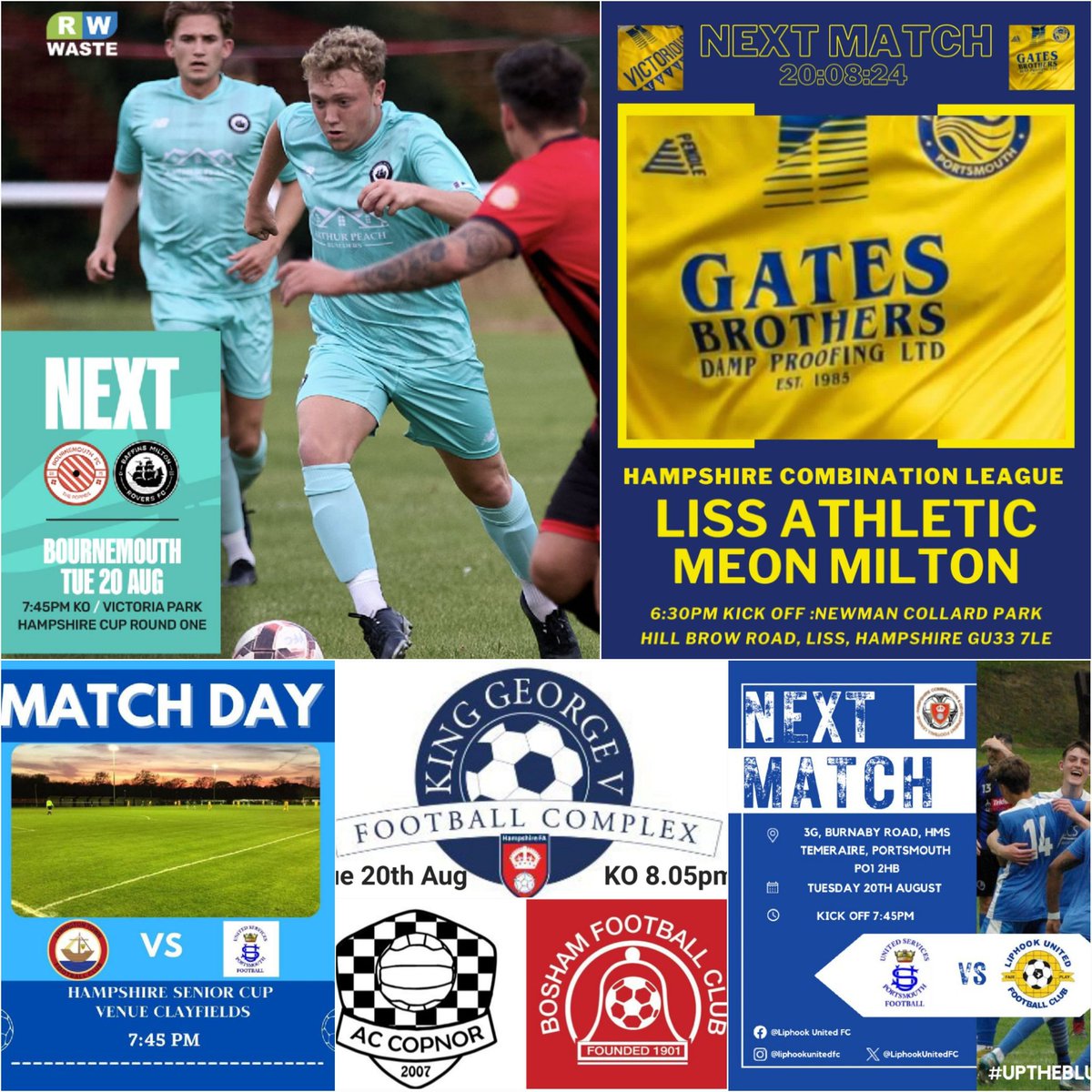 Pompey_Football's tweet photo. ⚽️ Tues Matchday ⚽️
All the best this evening to ..
@BMRFC (a)🏆
@usportsmouthfc (a)🏆
@FCMeonMilton #Res (a) 6.30pm
#USPRes (h)🏆
@accopnor at the @KingGeorgeVHFA 8.05pm
#UpTheBaffs @FORZA_USP
#UTM #UTACC https://t.co/HXaOto0V84