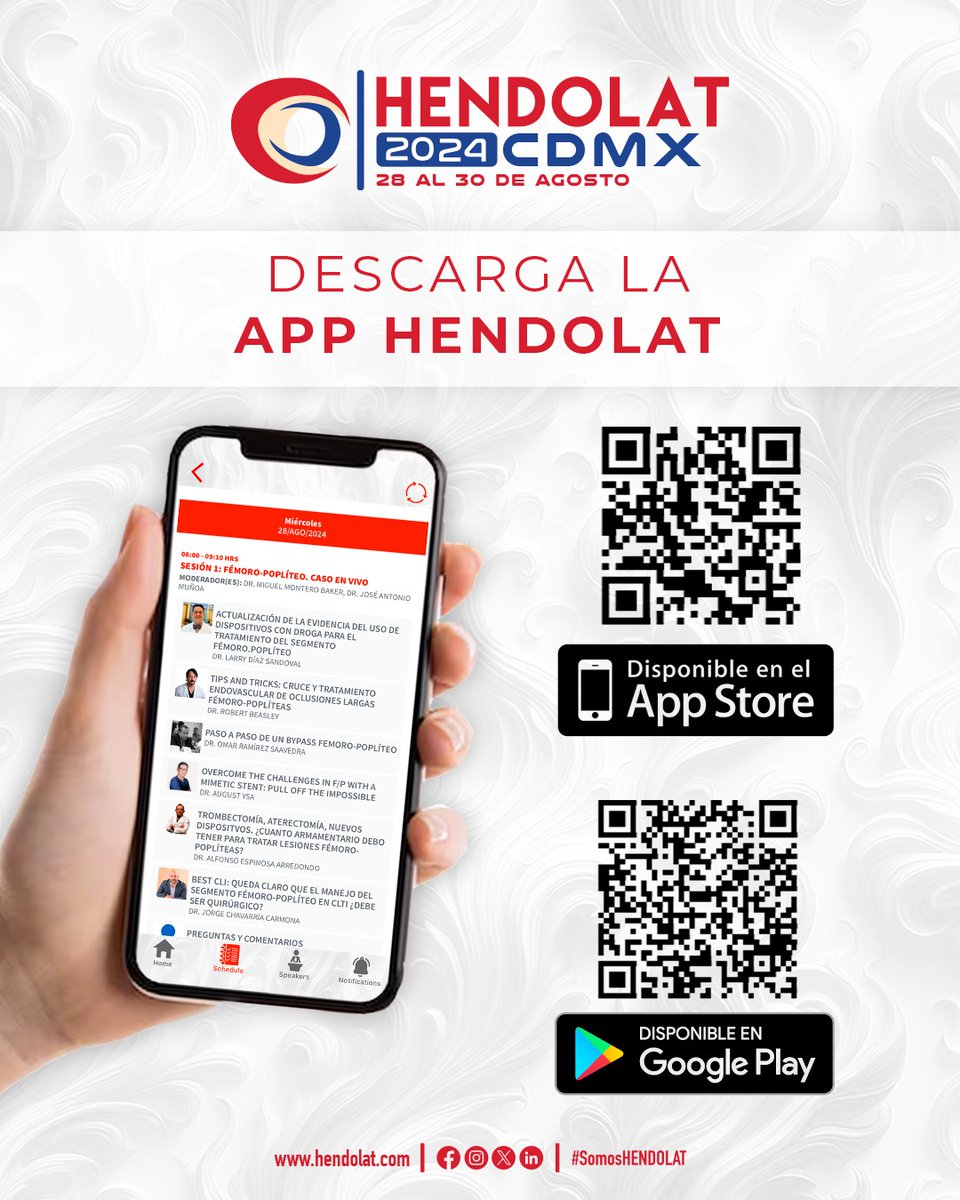 hendolat's tweet photo. Descarga nuestra app oficial Hendolat y lleva toda la informaciรณn, agenda y novedades directamente a la palma de tu mano
ยกDisponible ya!
#hendolat2024
#AppHENDOLAT
#congresoanual
#HENDOLAT
#somoshendolat https://t.co/zGqOeQHrvs