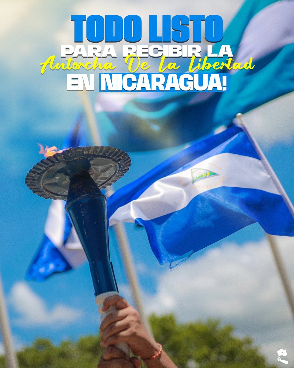Nicaragua se prepara con orgullo para recibir la Antorcha de la Libertad Centroamericana este 10 de septiembre! 📷📷 Un símbolo de unidad y paz que recorrerá nuestra tierra, inspirando el espíritu patriótico y la hermandad entre los pueblos centroamericanos