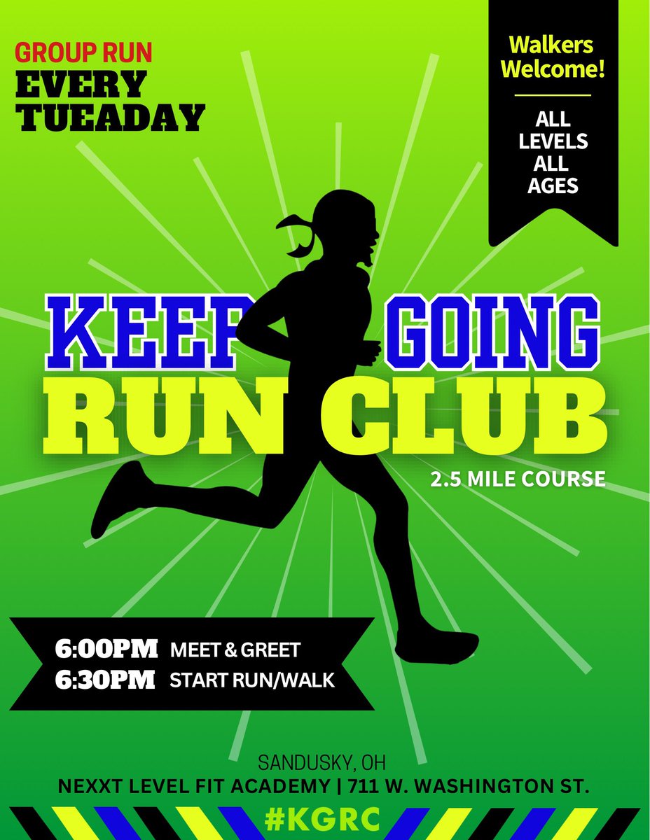z3keee's tweet photo. Sandusky pull up! We running and walking. 6pm we meet. 630pm we outside 💪🏾🔋. #keepgoingrunclub #KGRC #keepgoing https://t.co/IRbyzdvEqe