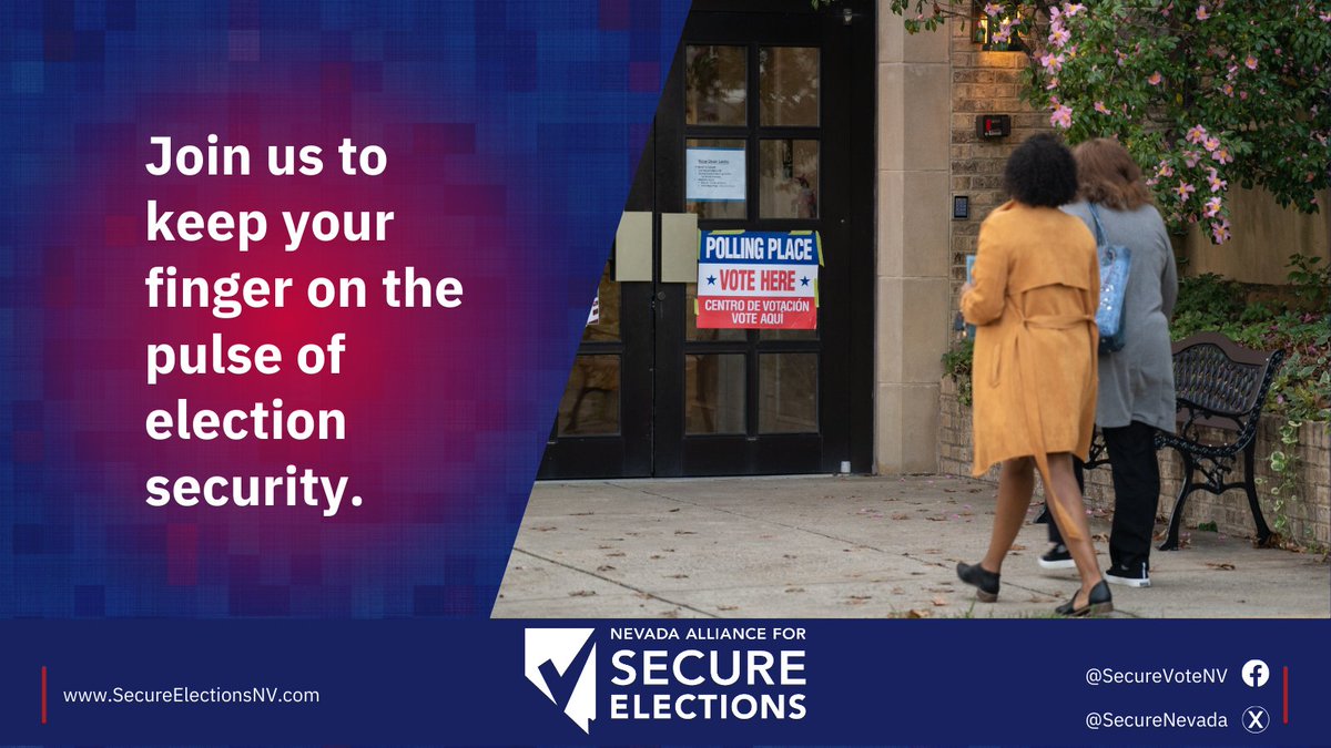 Want to keep your finger on the pulse of Nevada election security? The Nevada Alliance for Secure Elections is committed to informing voters on the tried-and-true systems in place to keep our great state's elections safe and secure.  

Sign up here: secureelectionsnv.com/newsletter-sig…