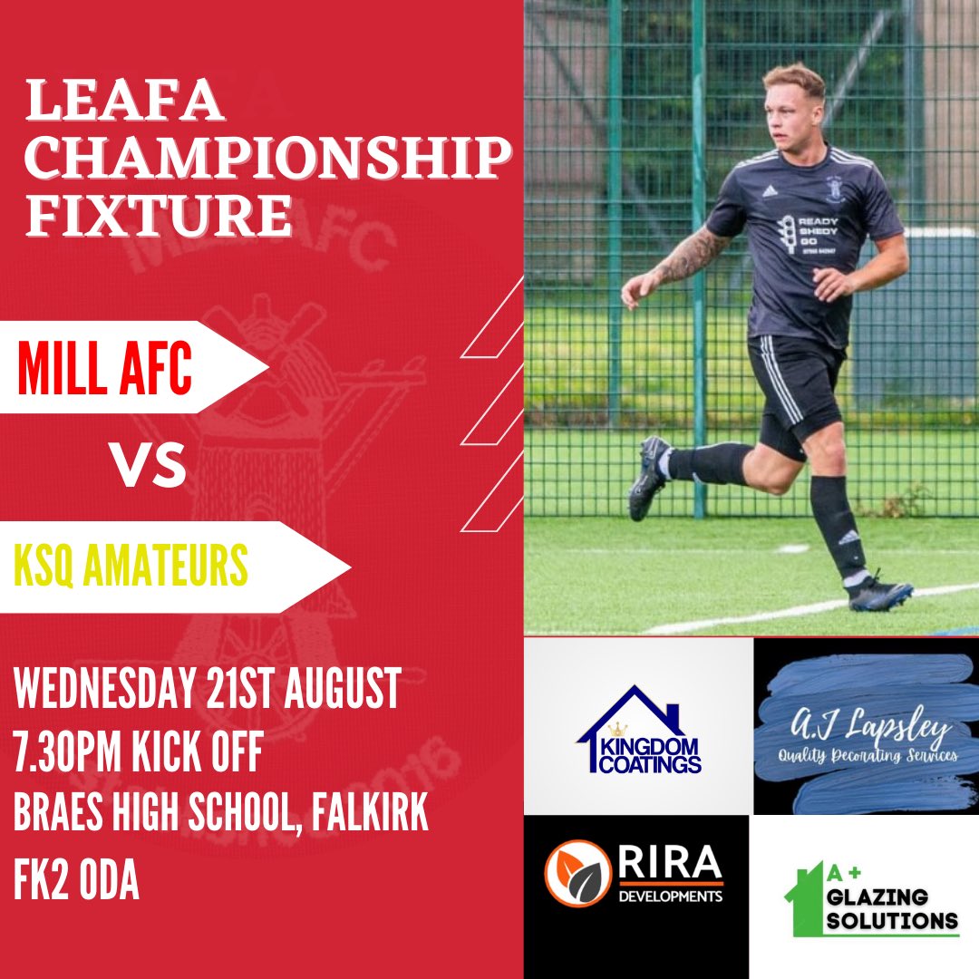 Mill_AFC's tweet photo. A quick turn around for us this week. Another home league match will take place for us tomorrow night. 

Any support would be appreciated ⚽️ https://t.co/TimSlzvQtk