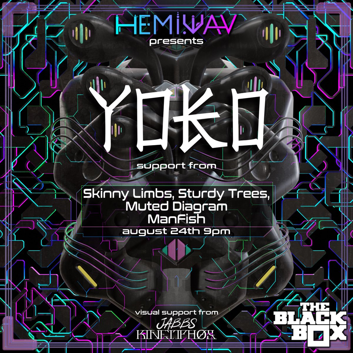 told myself i wouldn’t put myself thru throwing more shows after my album release party in 2022 &amp; here i am, organizing another takeover!

as stressful as it can be, i rly do love doing this w my people 🦾

hope to see yall at the black box on Saturday for our <a href="/HemiWav/">Hemi.Wav</a> takeover!!