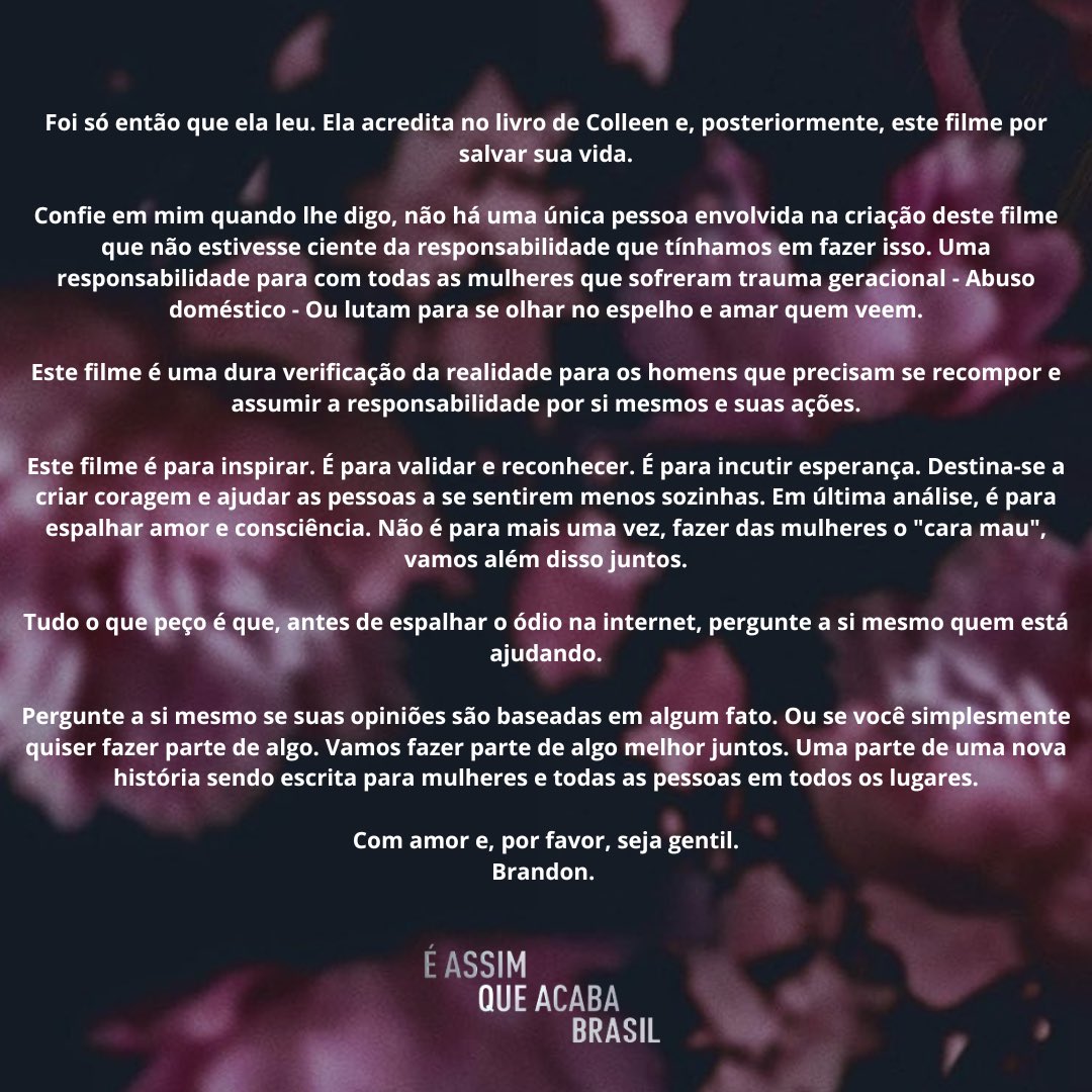 É Assim Que Acaba Brasil tweet media