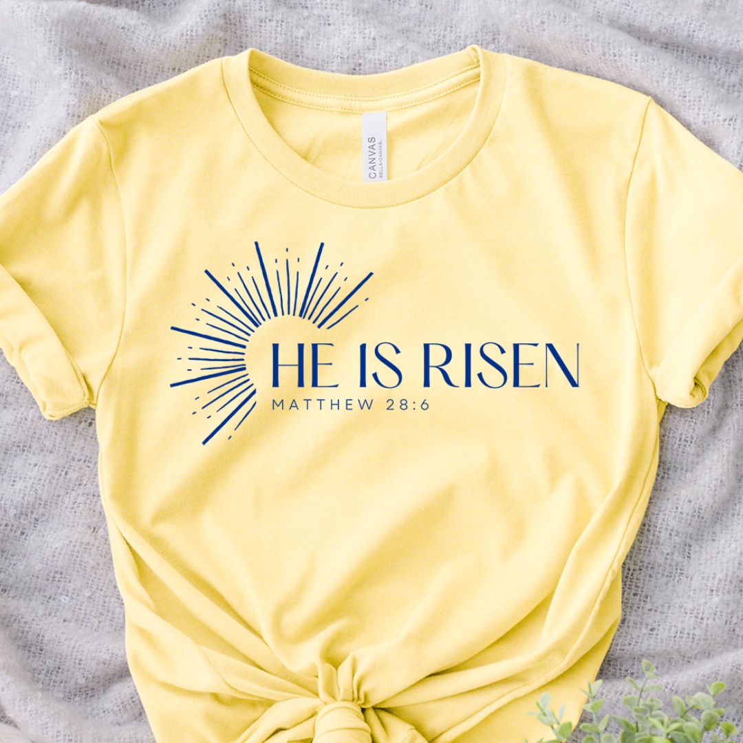 therealcmtees's tweet photo. 🌟✝️ "He is not here; he has risen, just as he said." - Matthew 28:6 🙏 This powerful message of hope and triumph over death is a reminder that no obstacle is too big for our faith. Let's celebrate the resurrection of Jesus and spread His love to all! #HeIsRisen https://t.co/yc6WM4sI1D