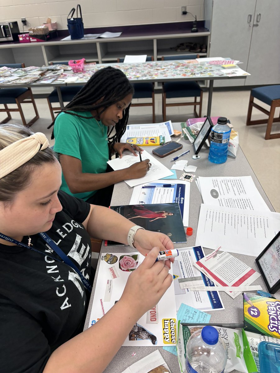 Our middle school <a href="/AVID4College/">AVID</a> PLT had an amazing afternoon of collaboration and learning! 

Thank you to Brandi Bragg from <a href="/NENCPathways/">NENC Career Pathways</a> for your time and resources! 

Our crews word for the year is “direction” and we are charting our course as a team!