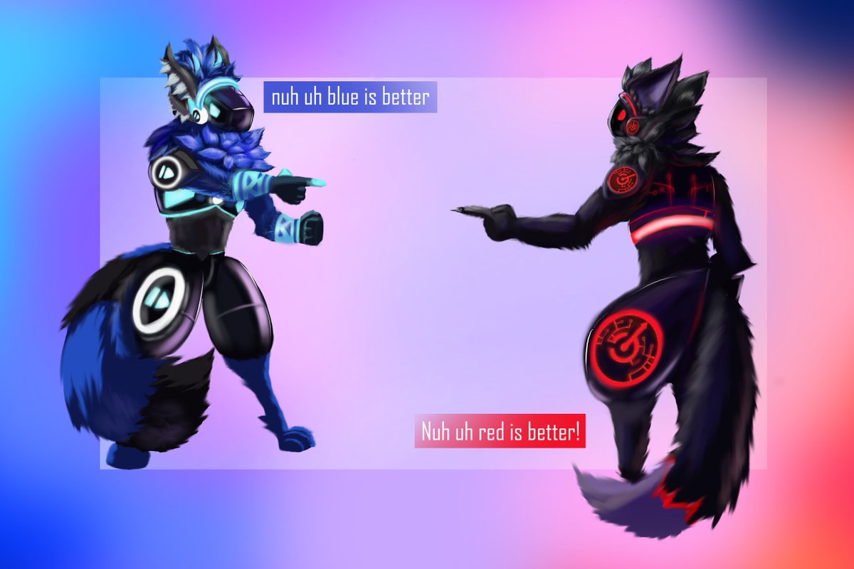 citkunah's tweet photo. red or blue?

a comm for @Hunter_Protogen that includes @ProjecTechAce :D tysmmm for commisioning me :D https://t.co/QhsWQ0Qa6a