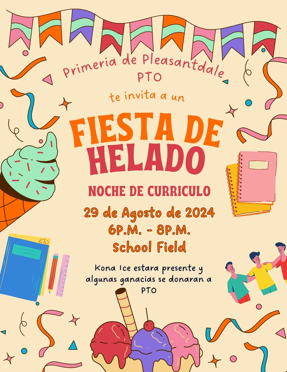 Come join us for our Curriculum Night/ Ice Cream Social
Thursday, Aug. 29th from 6-8pm! We can't wait to see you there! 🍦😀 Noche de Curriculo/ Fiesta de Helado
jueves 29 de agosto 6-8pm <a href="/amy_heutel/">Amy Heutel</a> <a href="/DeKalbSchools/">DeKalb Schools, GA</a> #Ilovedcsd #keepingstudents1st