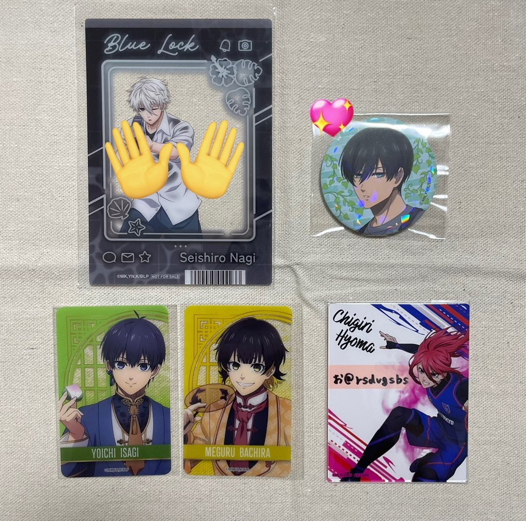 rsdvgsbs's tweet photo. 【交換】 ブルーロック ブルロ クリアカード ポストカード コースター 

譲:潔 蜂楽 國神 玲王 凛 冴 馬狼 斬鉄

求:下記千切
ジョイポリス入場･購入特典､アイスステッカー
スイパラ購入特典､フォト風ブロマイド･アクスタ(海の家)
22カレー購入特典 缶バッジ
→ https://t.co/C8GQ7yfC7D